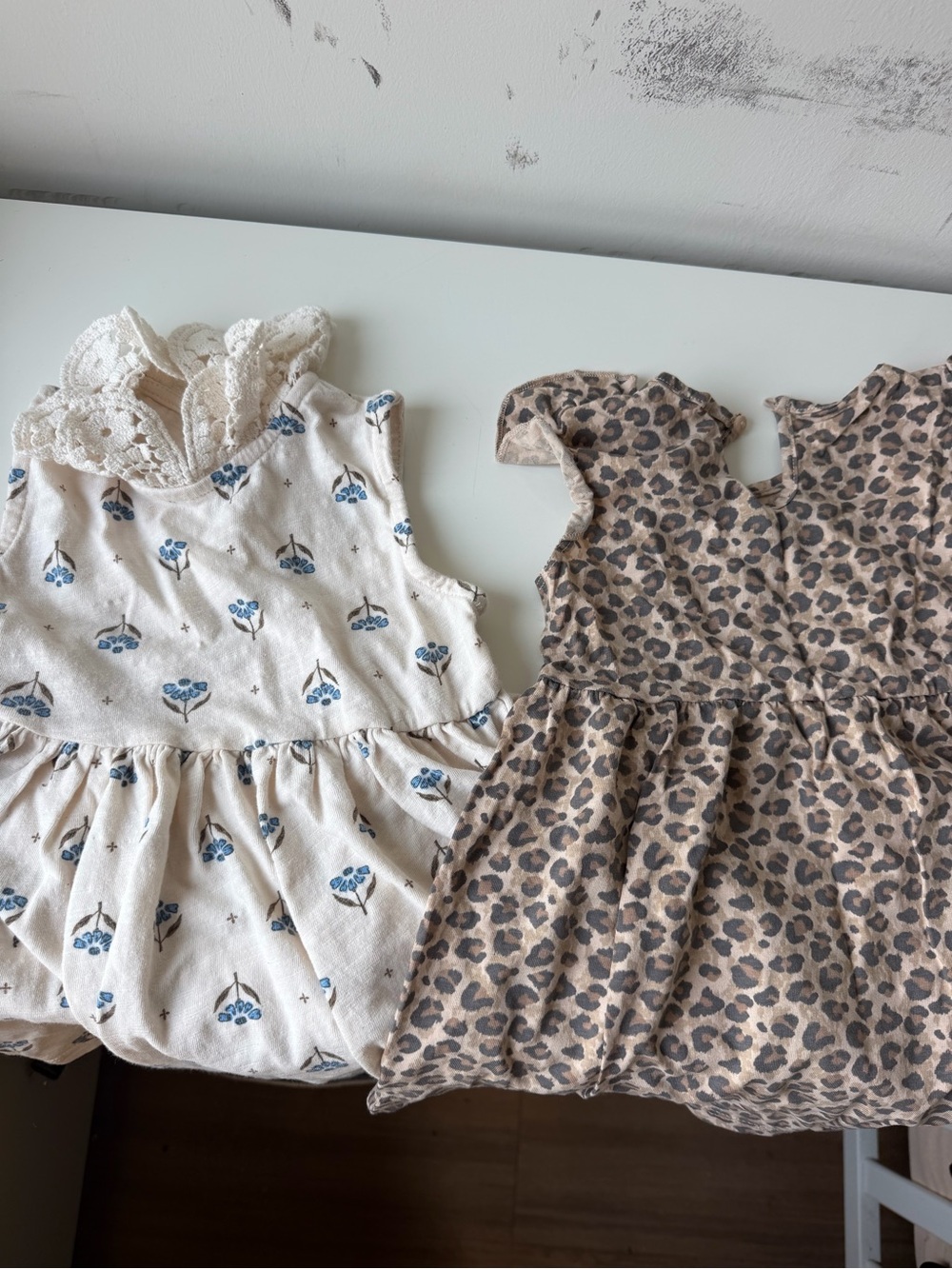 Girls 2-Piece Dress Bundle | Floral & Leopard Print | Ruffle Dresses